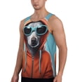 thumbnail image 2 of Pofeuu Cool Dog In Hoodie Print Men's Workout Tank Tops Sleeveless Muscle Gym Shirt Quick Dry-Medium, 2 of 7