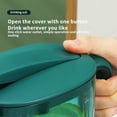 thumbnail image 4 of Slim Plastic Water Pitcher, Pitcher with Lid BPA-FREE Eco-Friendly, Water Jug for Hot/Cold Lemonade Juice Beverage, Ice Tea Kettle Pitcher for Fridge, Freezer/Dishwasher Safe, 1Pc(Green,7.1x4.9x8.7"), 4 of 8