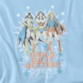 thumbnail image 2 of DC Batman, Wonder Woman, Supergirl Girls Do It Better Women's T Shirt (Small) Light Blue, 2 of 6