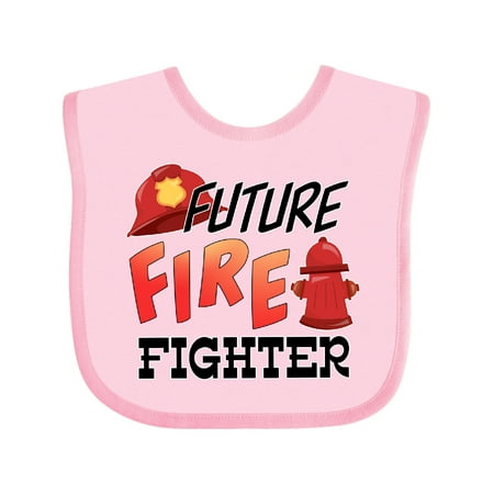 

Inktastic Future Fire Fighter Boys or Girls Baby Bib