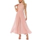 thumbnail image 2 of INSPIRAR CHIC Mono Elegante de Mujer con Cuello Halter Sin Mangas Mono Formal de Pierna Ancha S Rosa, 2 of 5