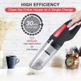 thumbnail image 4 of Ofertas promocionales Aspiradora de mano de 120 W, 2200 mAH, 5000 PA, recargable, para coche, cocina y hogar, aspiradora de mesa inalámbrica portátil para coche, 4 of 5