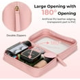 thumbnail image 3 of Clear Makeup Bag, Travel Toiletry Bag with Zipper, Clear Cosmetic Case Organizer Pouch for Travel Purse Car Transparent,Clear Square Makeup Bags for Women Men, 3 of 6