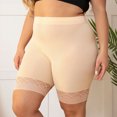 thumbnail image 5 of Fewfanhot Women's Plus Size Lace Trim Safety Shorts, Breathable Mesh Anti-Chafing Under Shorts High Waist Seamless Boxer Briefs for Women Dresses, 5 of 9