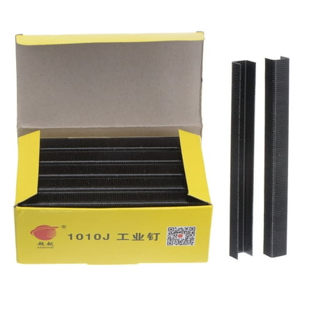 

Uxcell 10000pcs 1010J 20Ga 3/7-inch Crown 2/5-inch Staples U-Shaped Galvanized Brad Nails with Storage Box Black