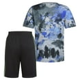 thumbnail image 2 of Toddler Boy adidas Tie Dye Graphic Tee & Shorts Set Color: Semiflash Aqua Size: 2T, 2 of 3