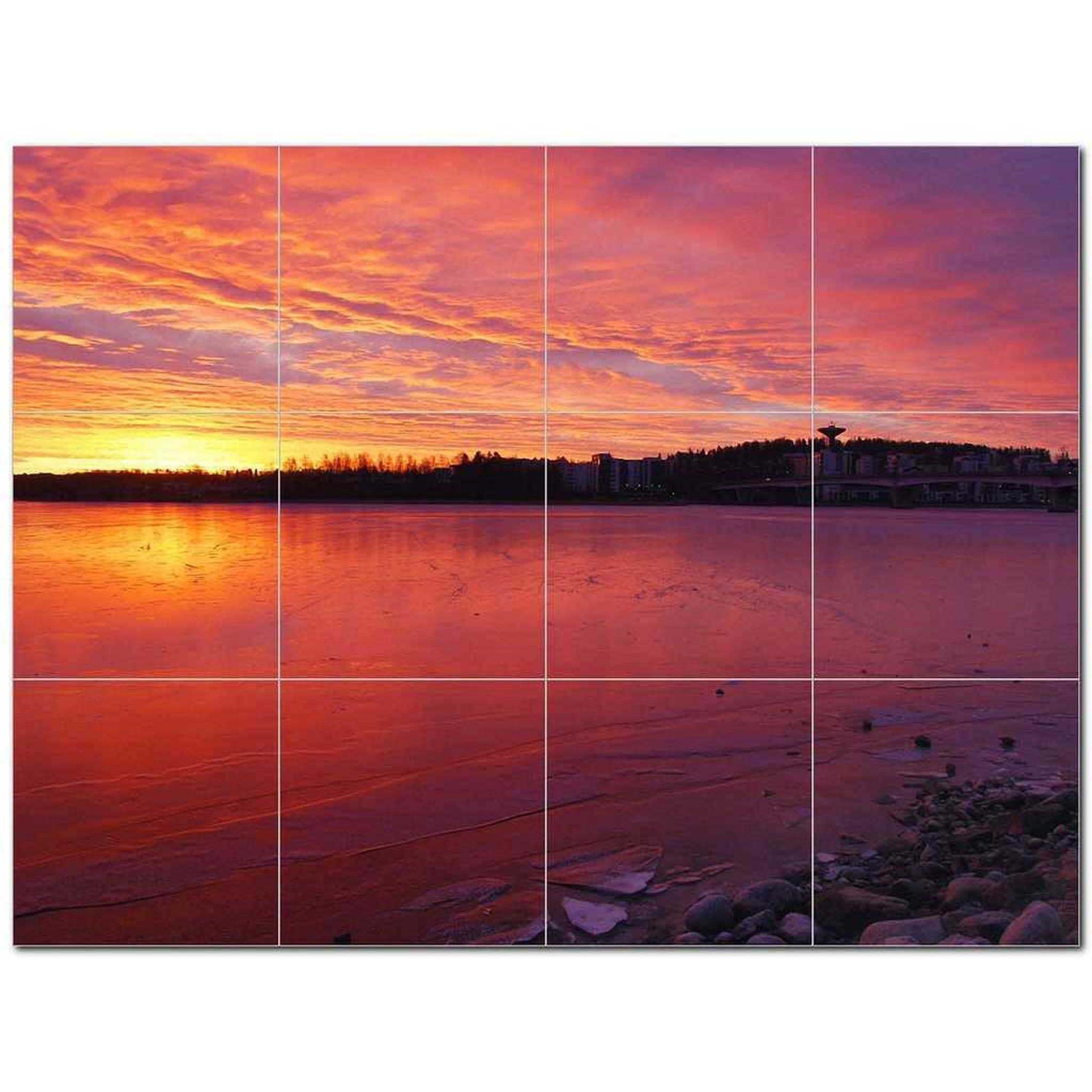 Sunset Photo Ceramic Tile Mural Kitchen Backsplash Bathroom Shower