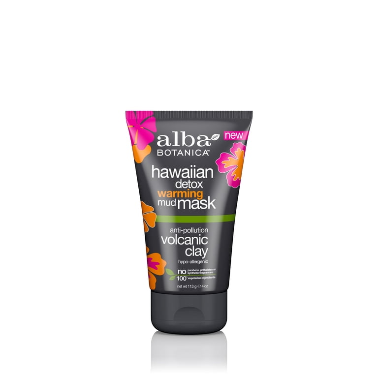 Alba Botanica Hawaiian Detox Warming Mud Mask, 4 Ounce Tube
