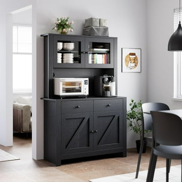 Agni Modern and Contemporary Finished Wood Buffet and Hutch Kitchen Cabinet main image 0