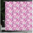 thumbnail image 4 of Ambesonne Japanese Shower Curtain, Peony Romantic Flower, 69"Wx84"L, Hot Pink, 4 of 5