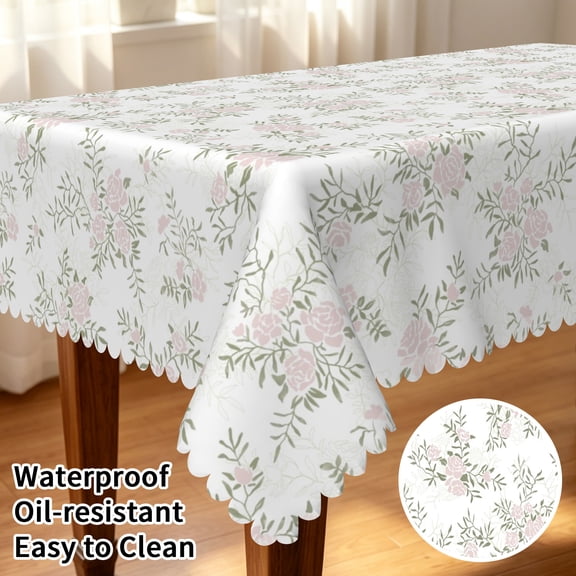 Tchckioa Boho Tablecloth 52x70 Inch,Rectangle Waterproof Table Cover for Kitchen Holiday Party Decor