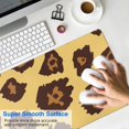 thumbnail image 4 of Long Mouse Pads for Desk,Yellow and Brown Of Leopard Print Desk Mats on Top Of Desks, Desk Mouse Pad Extra Large with 3mm Non-Slip Base and Stitched Edge for Gaming,Office,Work,Home 31.5"x15.7", 4 of 6