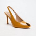 thumbnail image 4 of On feet & in love Women's Peep Toe Slingback Stilettos - D'Orsay Cutout Elastic Strap Stiletto Dress Pumps Heels,Turmeric Brown,9.5, 4 of 7
