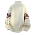 thumbnail image 5 of Winter Sweaters for Women Winter Knitted Sweater Coat Semi High Neck Pullover Warm Soft Casual Long Sleeve Comfortable Thick Design Outerwear For Cold Weather Everyday Wear Ugly Christmas Sweaters, 5 of 7