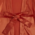 thumbnail image 3 of PMVFHDE Women's Satin & Lace 4 Piece Sleepwear Set Camisole Shorts Robe, Elegant Nightwear Set, Summer Lightweight Pajama Set, Elegant Bedtime Ensemble Orange,S, 3 of 6