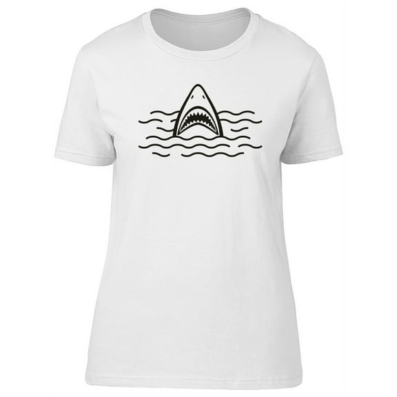 Cool Ocean Shark Open Mouth Sea T-Shirt Women -Image by Shutterstock, Female x-Large