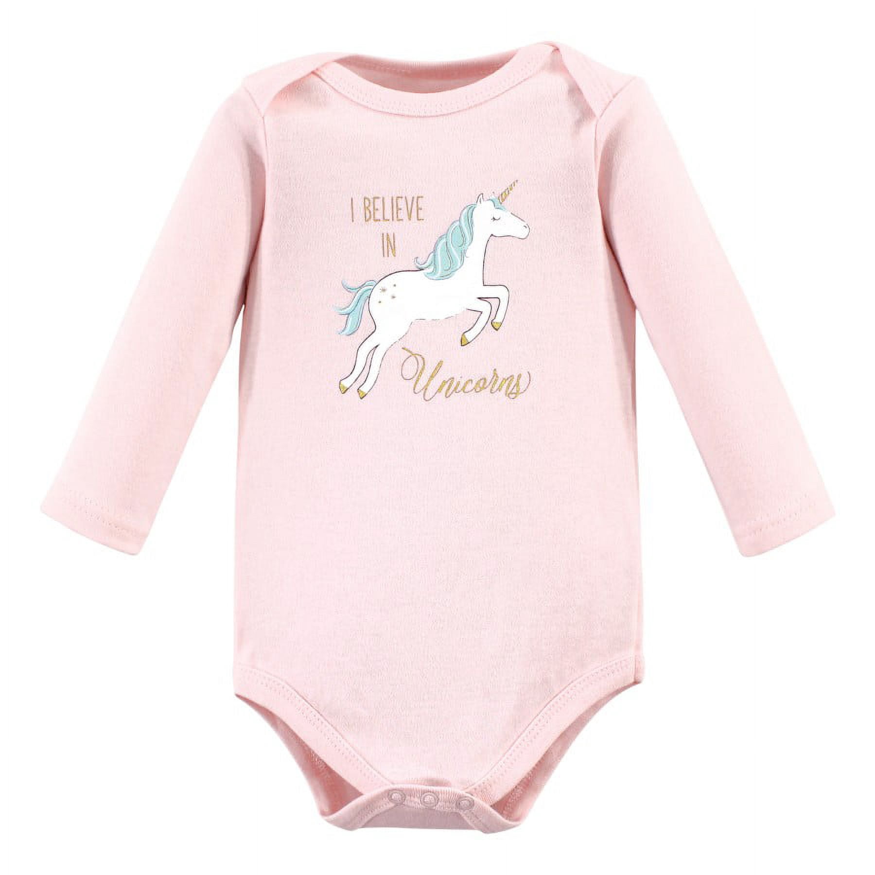 Hudson Baby Cotton Long-Sleeve Bodysuits, 3-Pack, Newborn- 24 Months