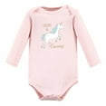 thumbnail image 3 of Hudson Baby Cotton Long-Sleeve Bodysuits, 3-Pack, Newborn- 24 Months, 3 of 5