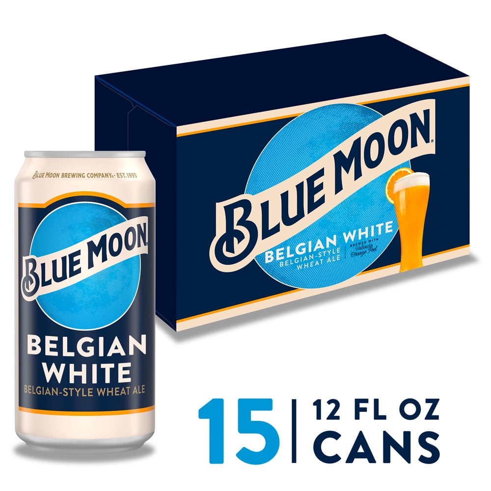 Blue Moon Belgian White Wheat Beer 5 4 Abv 12 Pack 12 Oz Beer Bottles Walmart Com