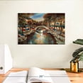 thumbnail image 3 of Elephant Stock Evening On The Canal Wall Art - Horizontal Canvas Wall Art - Living Room Wall Decor - City Canvas - Red And Yellow Decor By Ruane Manning - 12" x 8", 3 of 8
