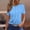 #Sky Blue, variant on DPTALR Women's Summer Slim Fit Casual Fashion Print T-Shirt, Round Neck Short Sleeve Top,Orange,Size XL