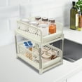 thumbnail image 6 of Under Sink Organizer 2-Tier Bathroom Kitchen Cabinet Storage White, 6 of 24