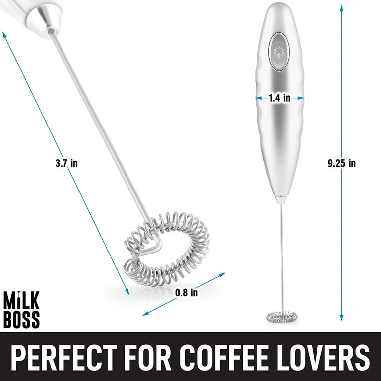 Zulay Powerful Milk Frother Handheld Foam Maker for Lattes - Whisk Drink  Mixer f