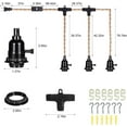 thumbnail image 2 of 20FT Pendant Lamp Lights Cord with Switch Cord E26 Bulbs Socket, Industrial DIY Twisted Hemp Rope Overhead Lamps for Farmhouse Bedroom Home Lighting Decors（Bulbs NOT Included), 2 of 6