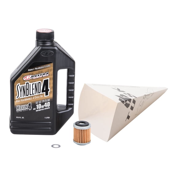 Tusk 4-Stroke Oil Change Kit Maxima Synthetic Blend 10W-40 For Kawasaki KX450SR 2022-2023,2025-2026