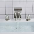 thumbnail image 6 of Brushed Nickel Widespread Basin Sink Faucet Waterfall Bathroom 3 Holes Vanity Mixer Taps, 6 of 15