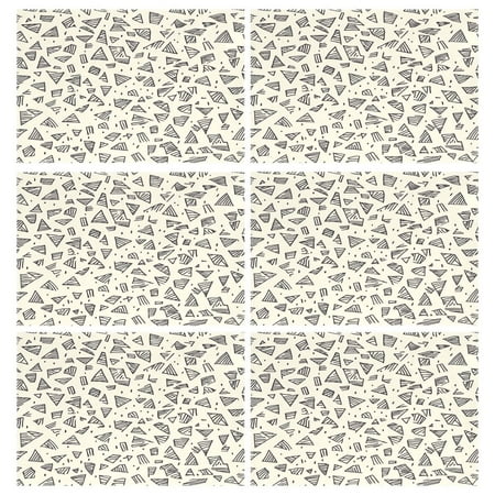 

Seamless Geometric Pattern 6-Piece 12x18in Durable Place Mats Heat-Proof and Non-Slip