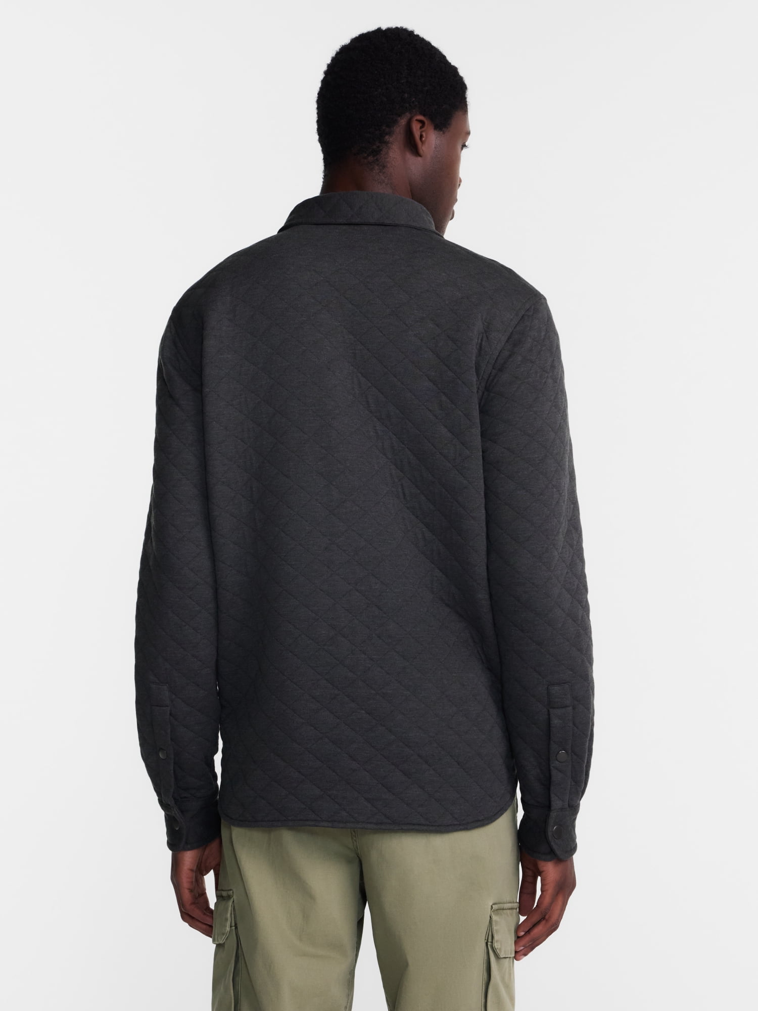 George Men's Quilted Overshirt with Long Sleeves, Sizes XS-4XLT