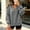 Gray deep v neck oversized sweatshirt women a1, variant on thefmos Women's Deep V Neck Long Sleeve Sweatshirt Side Slit Plus Size Solid Color Casual Fashion Pullover Fall Winter Clothes, White XL