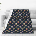 thumbnail image 1 of Balery Fastfood Manta de Felpa Suave y Acogedora – Cobija de Franela Aterciopelada para Cama, Lavable y Cálida para Sofá, Mascotas, Transpirable-50"x40", 1 of 7