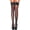 Black, variant on Fishnet Thigh Highs with Lace Top and Bow - One Size