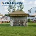 thumbnail image 3 of 10'x10' Pop Up Canopy Tent with 4 Sidewalls, Waterproof and UV Resistant Outdoor Gazebo, Easy Up Sun Shade Shelter for Parties, Events, Backyard, Camping, 3 of 7