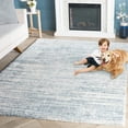 thumbnail image 3 of SAFAVIEH Tahoe Trudi Distressed Shag Area Rug, Blue/Ivory, 6'7" x 6'7" Square, 3 of 8