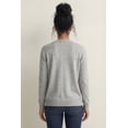 thumbnail image 3 of Ellos Plus Size V-Neck Button Front 100% Cotton Everyday Cardigan, 3 of 4