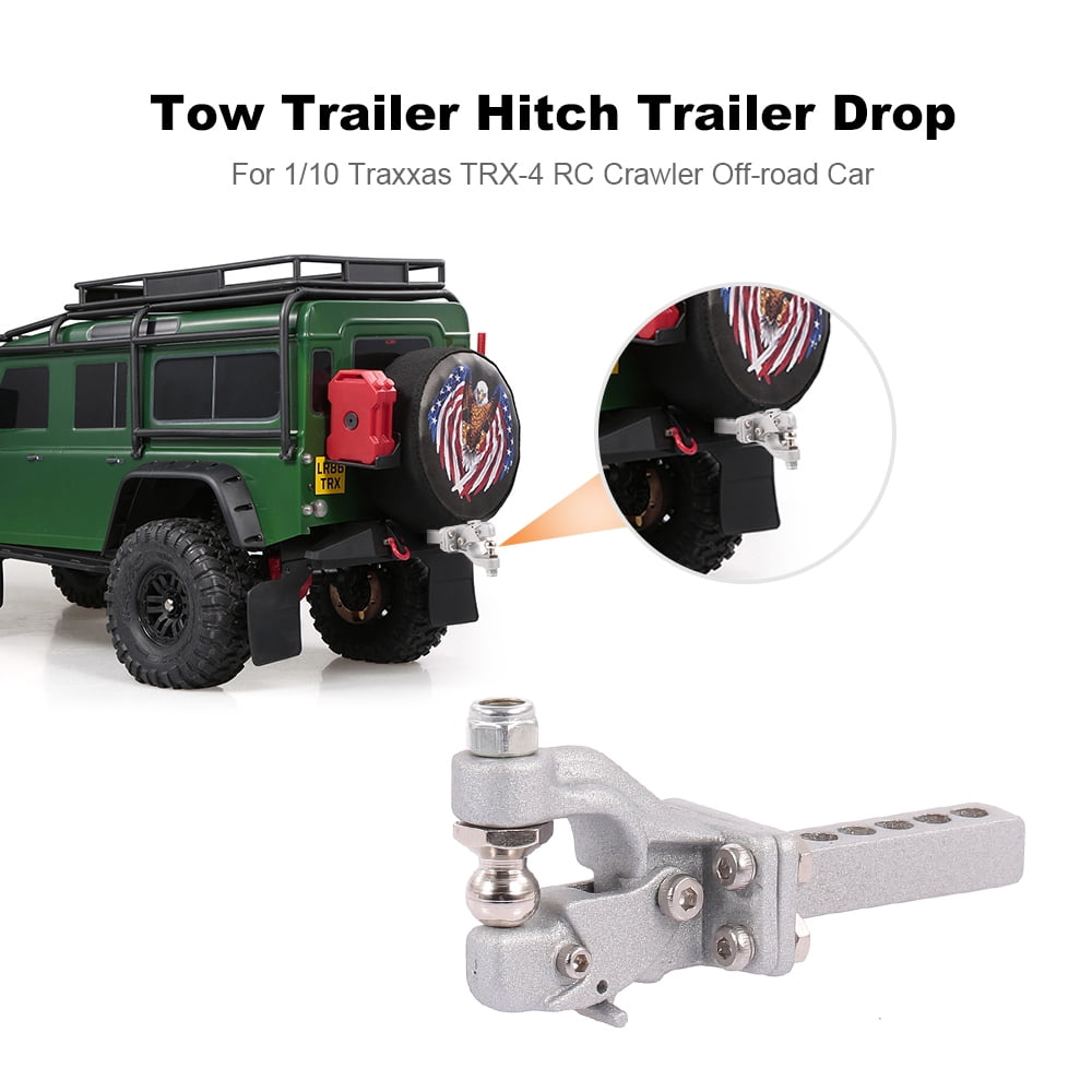 Skull Black for 1/10 RC Cars NHX RC Alum Trailer Drop Hitch Receiver Towball