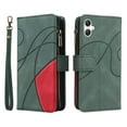 thumbnail image 2 of YEYKX for Samsung Galaxy A06 5G Wallet Phone Case with 9 Card Holder Zipper Pocket, Magnetic Closure Premium Folio PU Leather Flip Case with Wrist Strap for Samsung Galaxy A06 5G,Green, 2 of 9