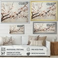 thumbnail image 4 of Designart "Simplistic Taupe Cherry Blossom II" Cherry Blossom Floater Framed Wall Art Prints, 4 of 5