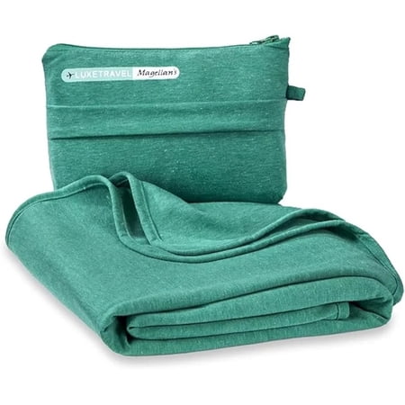 Sagefinds Airplane Travel Blanket | Perfect Gift for Long Travel Flights | Travel Essential – Green Sagefinds Airplane Travel Blanket | Perfect Gift for Long Travel Flights | Travel Essential – Green