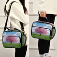 thumbnail image 5 of 6L Leakproof Lunch Tote with Thermal Lining Lunch Bag Picnic Cooler Bag Pink Cherry Blossom Tree, 5 of 9