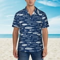 thumbnail image 2 of Honeii Ornamental Fish Print Men’s Hawaiian Shirt,Classic Button-Down Short Sleeve Shirt, for Beach, Vacation, and Outdoor Activities,Large, 2 of 7
