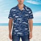 thumbnail image 2 of Balery Ornamental Fish Camisas hawaianas de manga corta para hombre, camisas playeras de corte holgado, camisas de vacaciones con botones,X-Large, 2 of 7