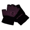 thumbnail image 2 of Mato & Hash Yoga Pilates Fingerless Exercise Grip Gloves - 3PK Black/Radiant orchid CA7050, 2 of 2