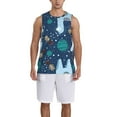thumbnail image 6 of Rocae Alpaca Astronaut in Space for Men's Basketball Jersey Lightweight and Breathable Athletic Tank Top,Quick-Drying Sports Jersey 3X-Large, 6 of 9