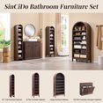 thumbnail image 7 of SinCiDo 71" Arched Shoe Storage Cabinet, Wooden Shoe Organizer Rack for 28 Pairs, 7 Tier, 3 Adjustable Shelves, 7 of 7