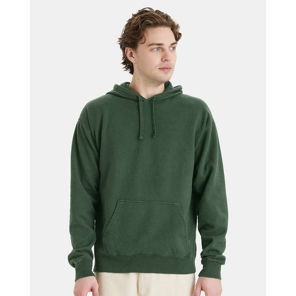 ComfortWash by Hanes - Garment-Dyed Unisex Hooded Sweatshirt - GDH450 - Field Green