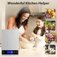 thumbnail image 6 of 33lb Food Kitchen Digital Scale,1g/0.05oz Precise Graduation, USB Charging Kitchen Scale, Waterproof Stainless Steel with LCD Display, Ounces and Grams for Weight Loss, Cooking, Baking (Silvery), 6 of 7